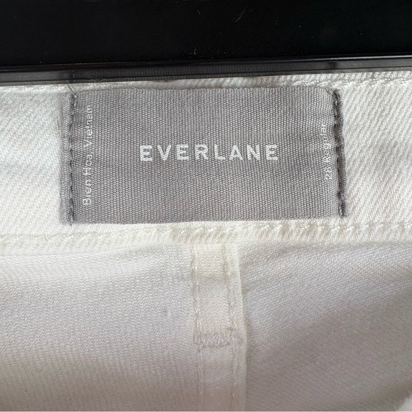 Everlane White Cropped Jeans Raw Hem Size 28 - Picture 2 of 7